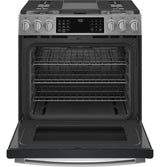 GE Profile(TM) 30" Smart Slide-In Front-Control Gas Fingerprint Resistant Range with No Preheat Air Fry - (PGS930YPFS)