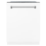 ZLINE 24" Monument Series 3rd Rack Top Touch Control Dishwasher with Stainless Steel Tub, 45dBa (DWMT-24) [Color: White Matte] - (DWMTWM24)