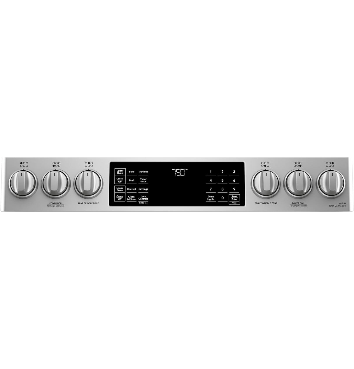 Caf(eback)(TM) 30" Smart Slide-In, Front-Control, Gas Double-Oven Range with Convection - (CGS750P2MS1)