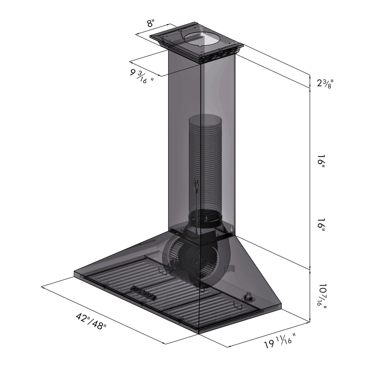 ZLINE Convertible Vent Wall Mount Range Hood in Stainless Steel with Crown Molding (KL2CRN) - (KL2CRN30)