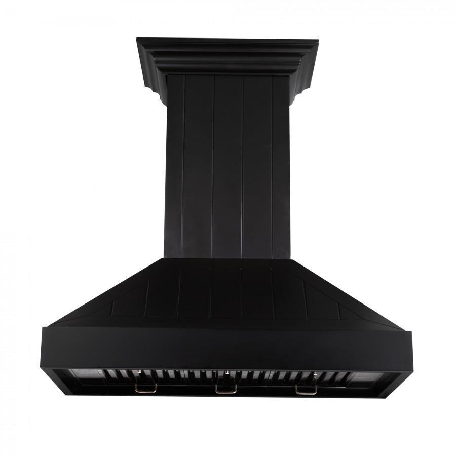 ZLINE Wooden Wall Mount Range Hood In Black - Includes Motor (KPCC) - (KPCC30)