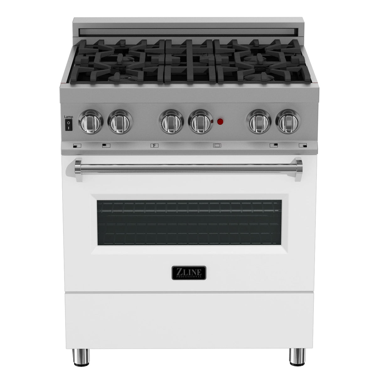 ZLINE 30 in. 4.0 cu. ft. Dual Fuel Range with Gas Stove and Electric Oven in All DuraSnow Stainless Steel with Color Door Options (RAS-SN-30) [Color: White Matte] - (RASWM30)