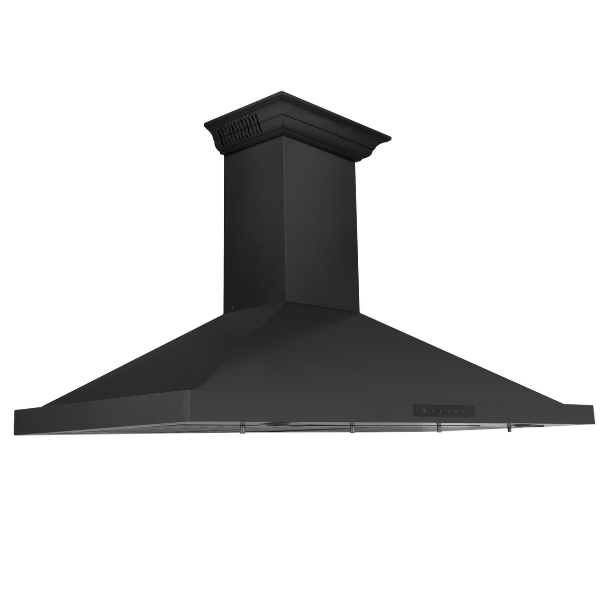 ZLINE Ducted Vent Wall Mount Range Hood in Black Stainless Steel with Built-in ZLINE CrownSound Bluetooth Speakers (BSKBNCRN-BT) - (BSKBNCRNBT42)