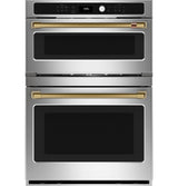 Caf(eback)(TM) 30 in. Combination Double Wall Oven with Convection and Advantium(R) Technology - (CTC912P2NS1)