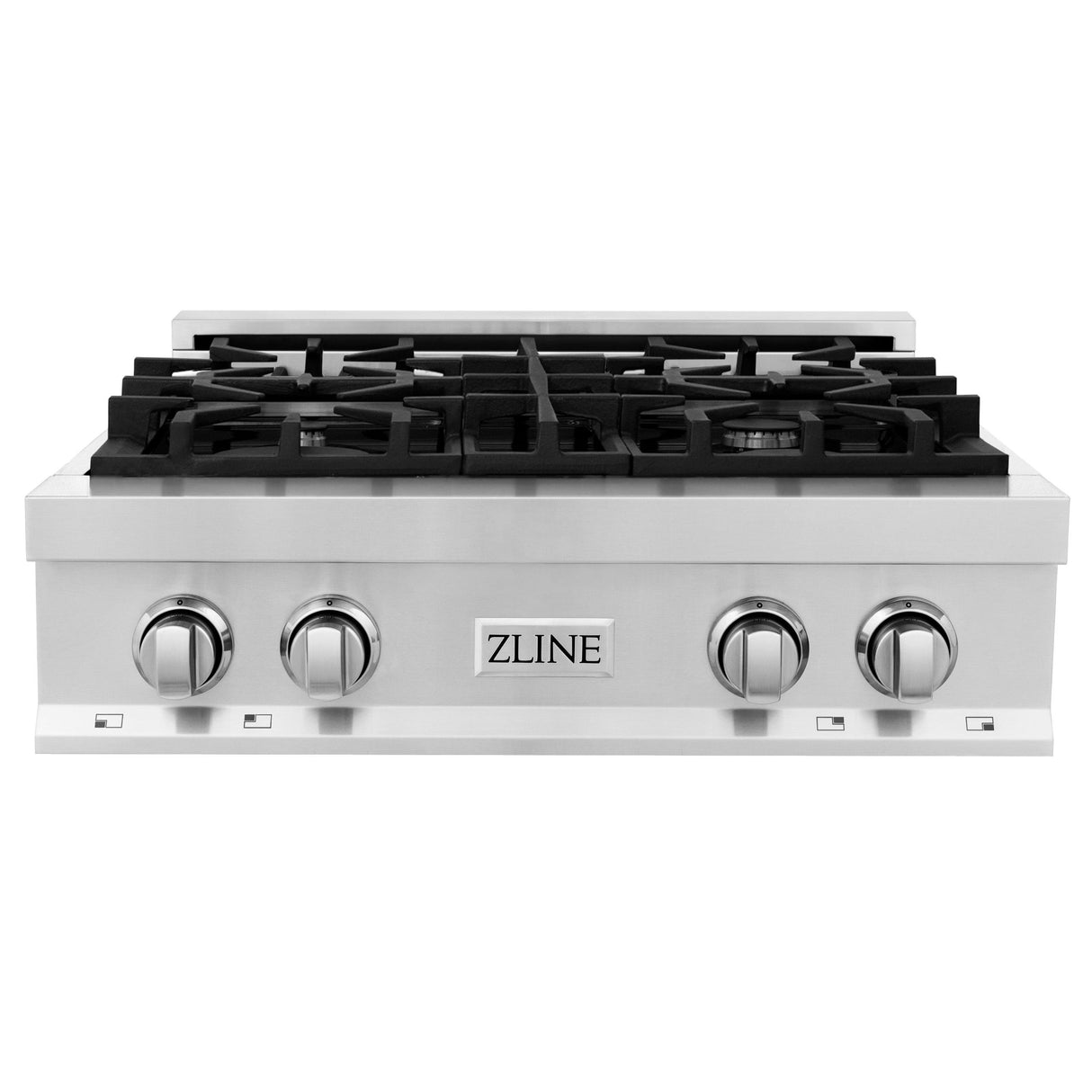 ZLINE 30 in. Porcelain Gas Stovetop with 4 Gas Burners (RT30) Available with Brass Burners [Color: Stainless Steel] - (RT30)