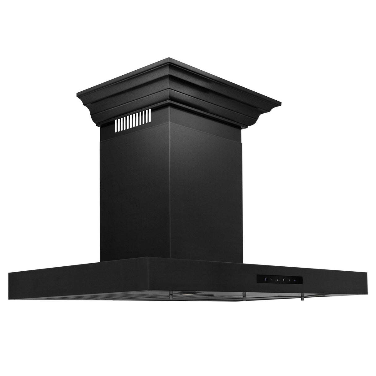 ZLINE Convertible Vent Wall Mount Range Hood in Black Stainless Steel with Crown Molding (BSKENCRN) - (BSKENCRN30)