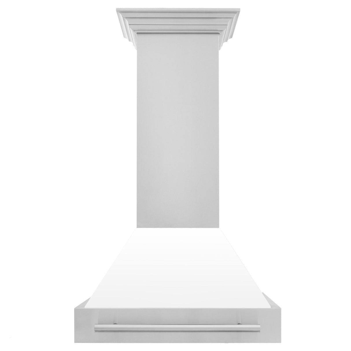 ZLINE 30 in. Stainless Steel Range Hood with Colored Shell Options and Stainless Steel Handle (8654STX-30) [Color: White Matte] - (8654STXWM30)