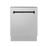 ZLINE Autograph Edition 24" 3rd Rack Top Control Tall Tub Dishwasher in DuraSnow Stainless Steel with Accent Handle, 51dBa (DWVZ-SN-24) [Color: Matte Black] - (DWVZSN24MB)