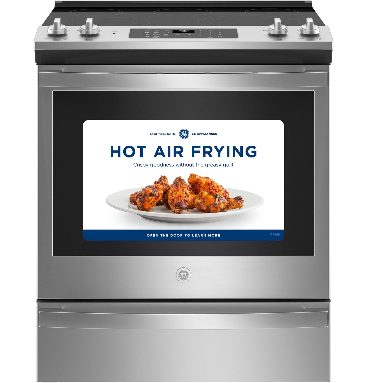 GE(R) 30" Slide-In Electric Convection Range with No Preheat Air Fry - (JS760SPSS)