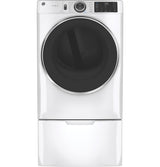 GE(R) ENERGY STAR(R) 7.8 cu. ft. Capacity Smart Front Load Gas Dryer with Steam and Sanitize Cycle - (GFD65GSSNWW)