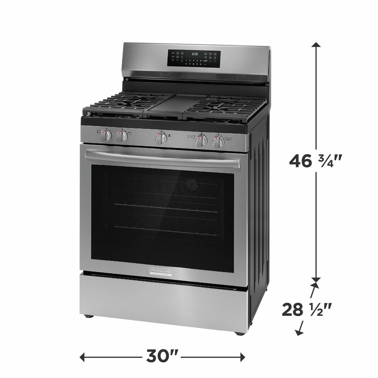 Frigidaire Gallery 30" Rear Control Gas Range with Total Convection - (GCRG3060BF)