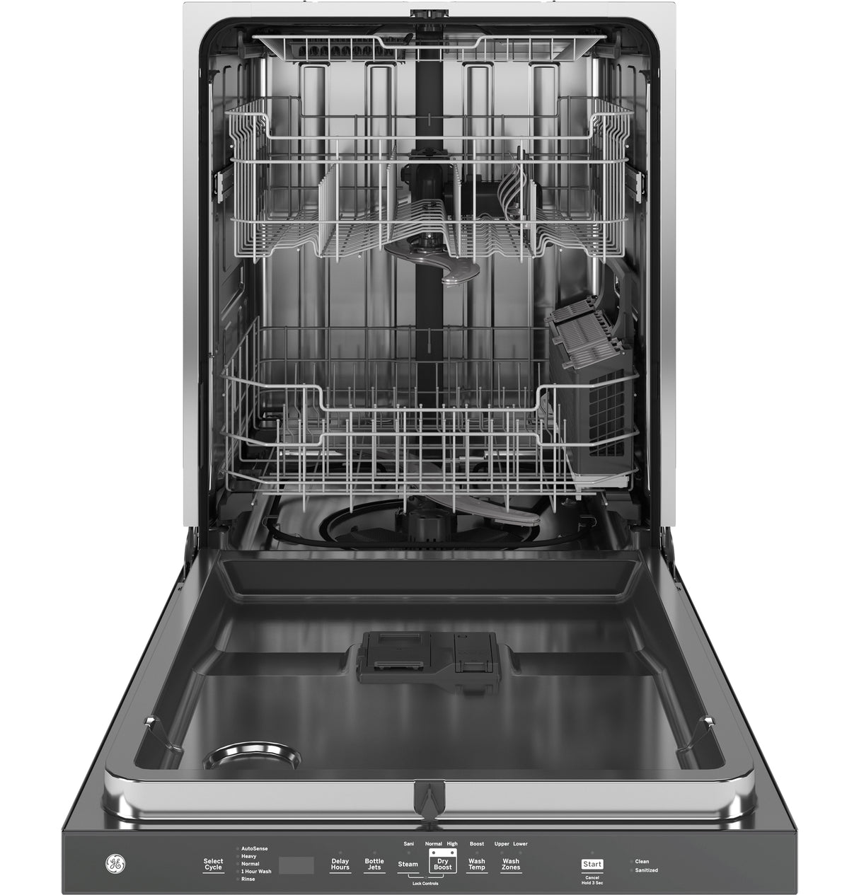 GE(R) ENERGY STAR(R) Fingerprint Resistant Top Control with Stainless Steel Interior Dishwasher with Sanitize Cycle - (GDP670SYVFS)