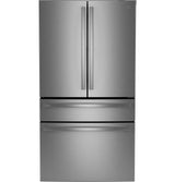 GE Profile(TM) Series ENERGY STAR(R) 28.7 Cu. Ft. Smart Fingerprint Resistant 4-Door French-Door Refrigerator With Dual-Dispense AutoFill Pitcher - (PGE29BYTFS)