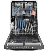 GE(R) ENERGY STAR(R) Fingerprint Resistant Top Control with Stainless Steel Interior Dishwasher with Sanitize Cycle - (GDT650SYVFS)