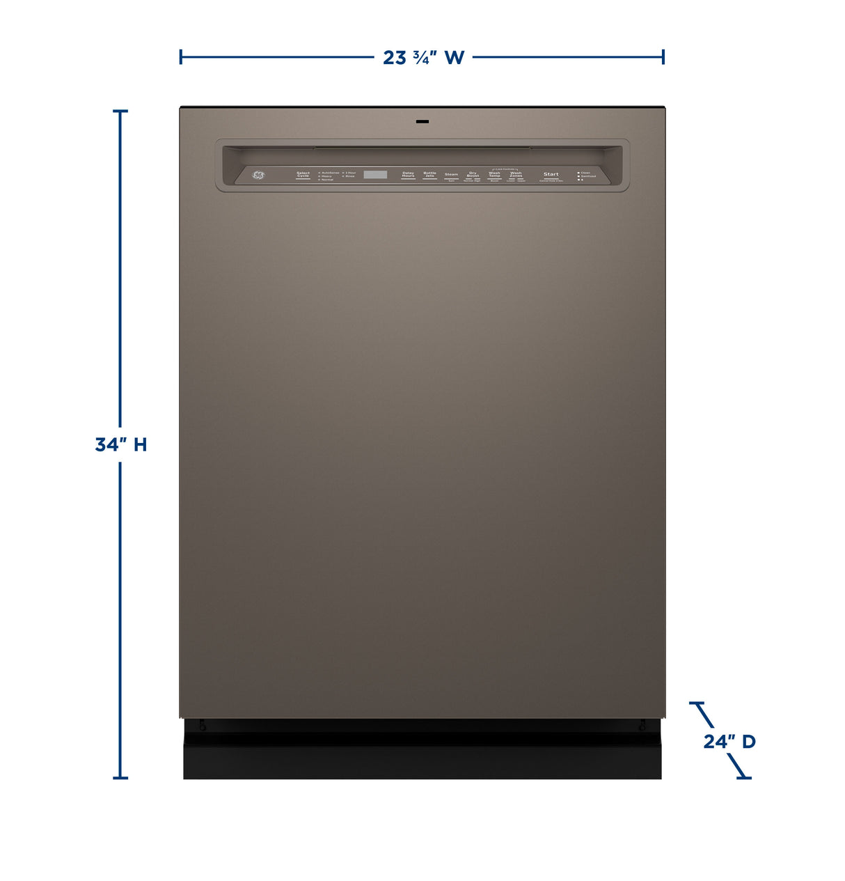 GE(R) ENERGY STAR(R) Front Control with Stainless Steel Interior Dishwasher with Sanitize Cycle - (GDF650SMVES)