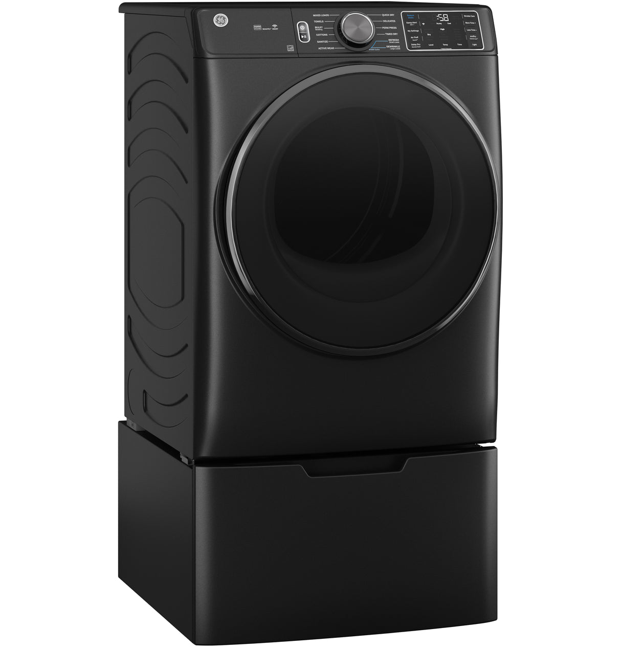 GE(R) ENERGY STAR(R) 7.8 cu. ft. Capacity Smart Front Load Electric Dryer with Steam and Sanitize Cycle - (GFD65ESPVDS)