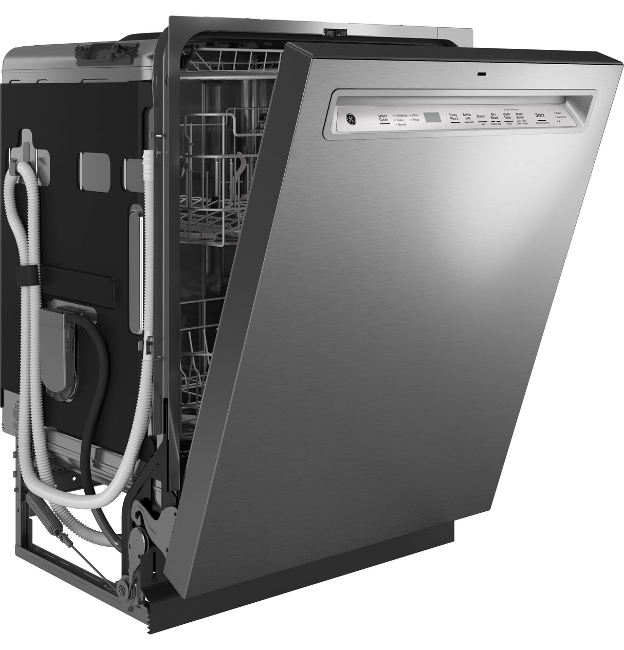 GE(R) ENERGY STAR(R) Front Control with Stainless Steel Interior Dishwasher with Sanitize Cycle - (GDF650SYVFS)