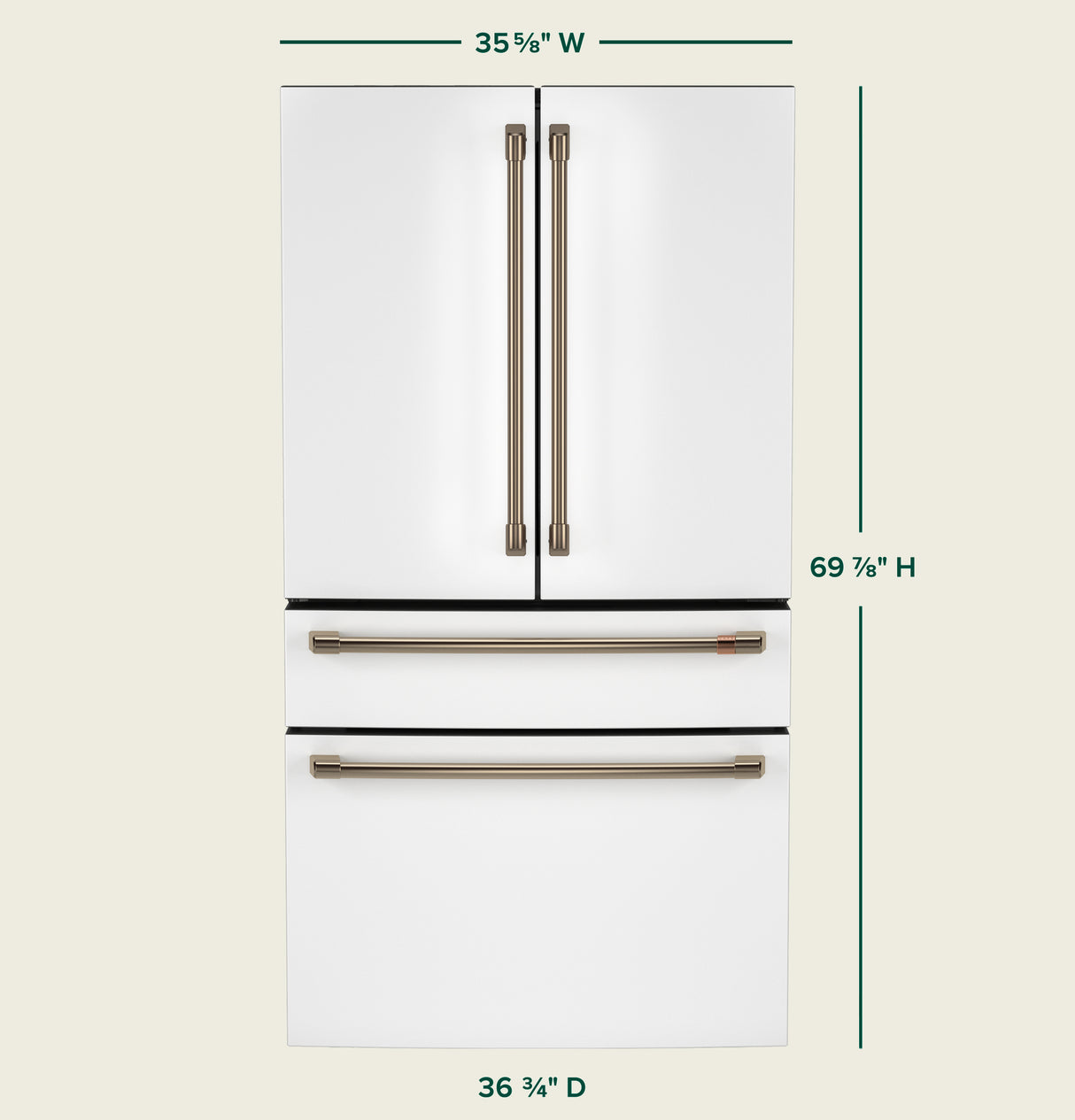 Caf(eback)(TM) ENERGY STAR(R) 28.7 Cu. Ft. Smart 4-Door French-Door Refrigerator With Dual-Dispense AutoFill Pitcher - (CGE29DP4TW2)