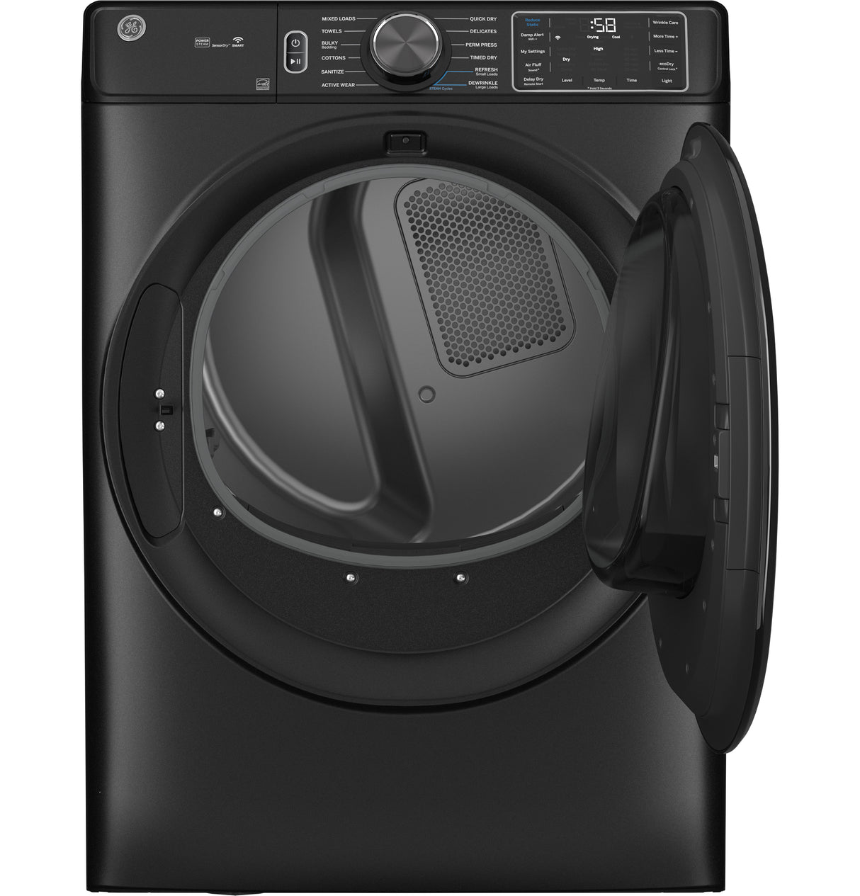 GE(R) ENERGY STAR(R) 7.8 cu. ft. Capacity Smart Front Load Electric Dryer with Steam and Sanitize Cycle - (GFD65ESPVDS)