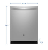 GE(R) ENERGY STAR(R) Top Control with Stainless Steel Interior Dishwasher with Sanitize Cycle - (GDT670SYVFS)