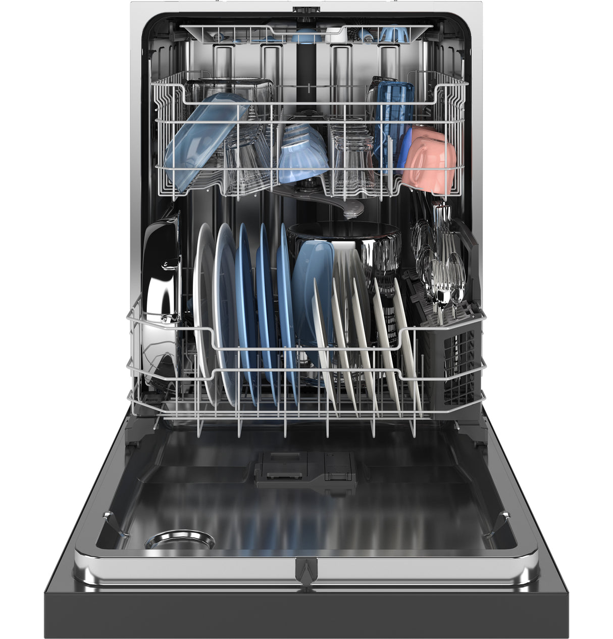 GE(R) ENERGY STAR(R) Front Control with Stainless Steel Interior Dishwasher with Sanitize Cycle - (GDF650SMVES)