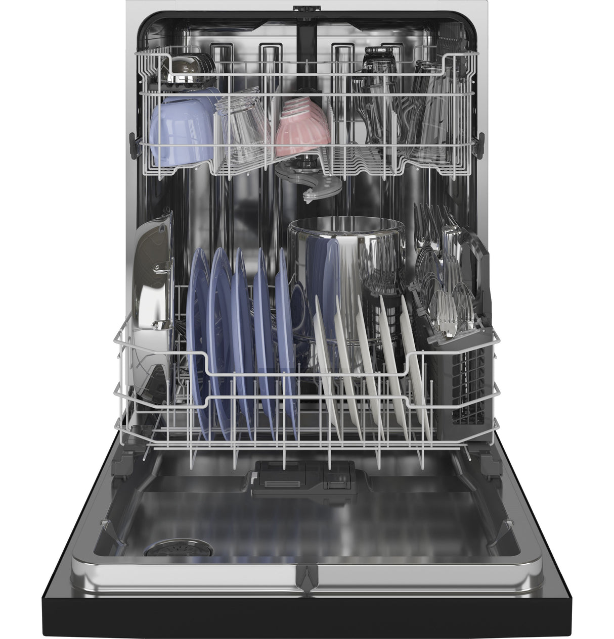 GE(R) ENERGY STAR(R) Top Control with Stainless Steel Interior Dishwasher with Sanitize Cycle & Dry Boost with Fan Assist - (GDT645SGNBB)