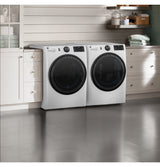 GE(R) ENERGY STAR(R) 7.8 cu. ft. Capacity Smart Front Load Electric Dryer with Steam and Sanitize Cycle - (GFD65ESSVWW)