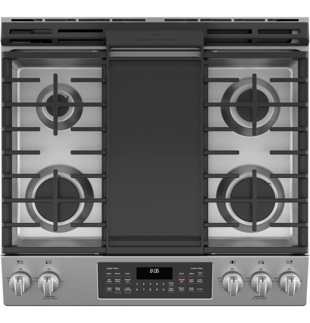 GE(R) 30" Slide-In Front Control Gas Double Oven Range - (JGSS86SPSS)