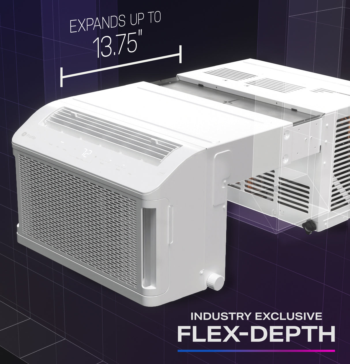 GE Profile ClearView(TM) ENERGY STAR(R) 12,200 BTU Inverter Smart Ultra Quiet Window Air Conditioner for Large Rooms up to 550 sq. ft. - (PHNT12CC)