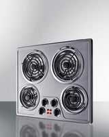 24" Wide 240v 4-burner Coil Cooktop - (CR4SS24)