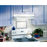 Broan(R) 30-Inch Convertible Under-Cabinet Range Hood w/ Easy Install System, 260 Max Blower CFM, White - (BUEZ330WW)