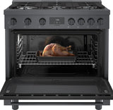 800 Series Gas Freestanding Range 36" Black Stainless Steel - (HGS8645UC)