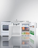 72" Wide All-in-one Kitchenette With Electric Range - (ACK72ELSTW)