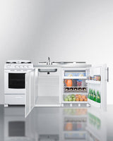 72" Wide All-in-one Kitchenette With Gas Range - (ACK72GASW)