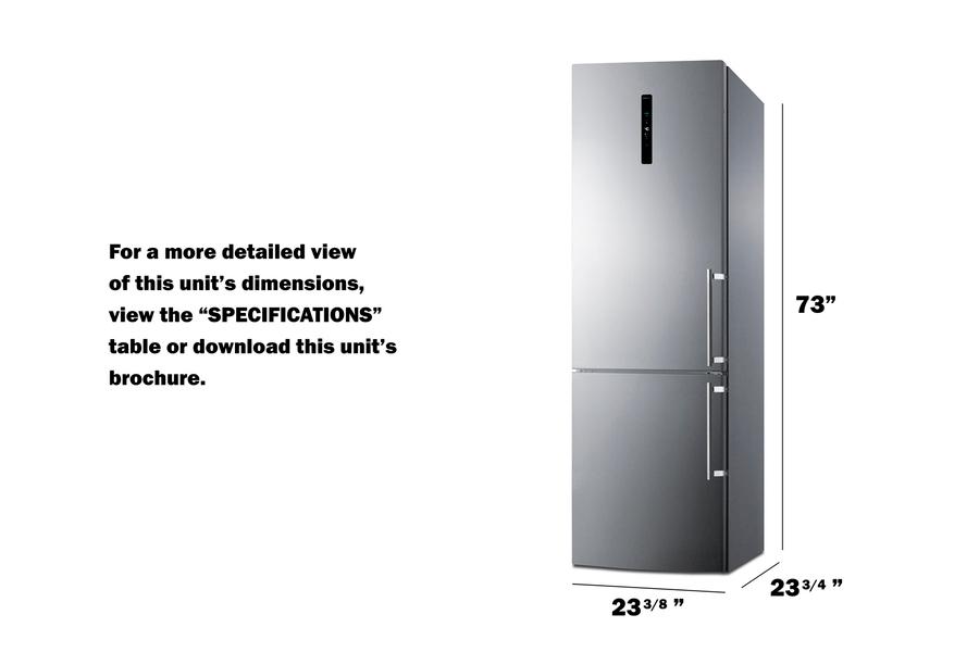 24" Wide Bottom Freezer Refrigerator With Icemaker - (FFBF249SS2IMLHD)