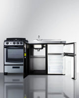 63" Wide All-in-one Kitchenette With Gas Range - (ACK63GASBSS)