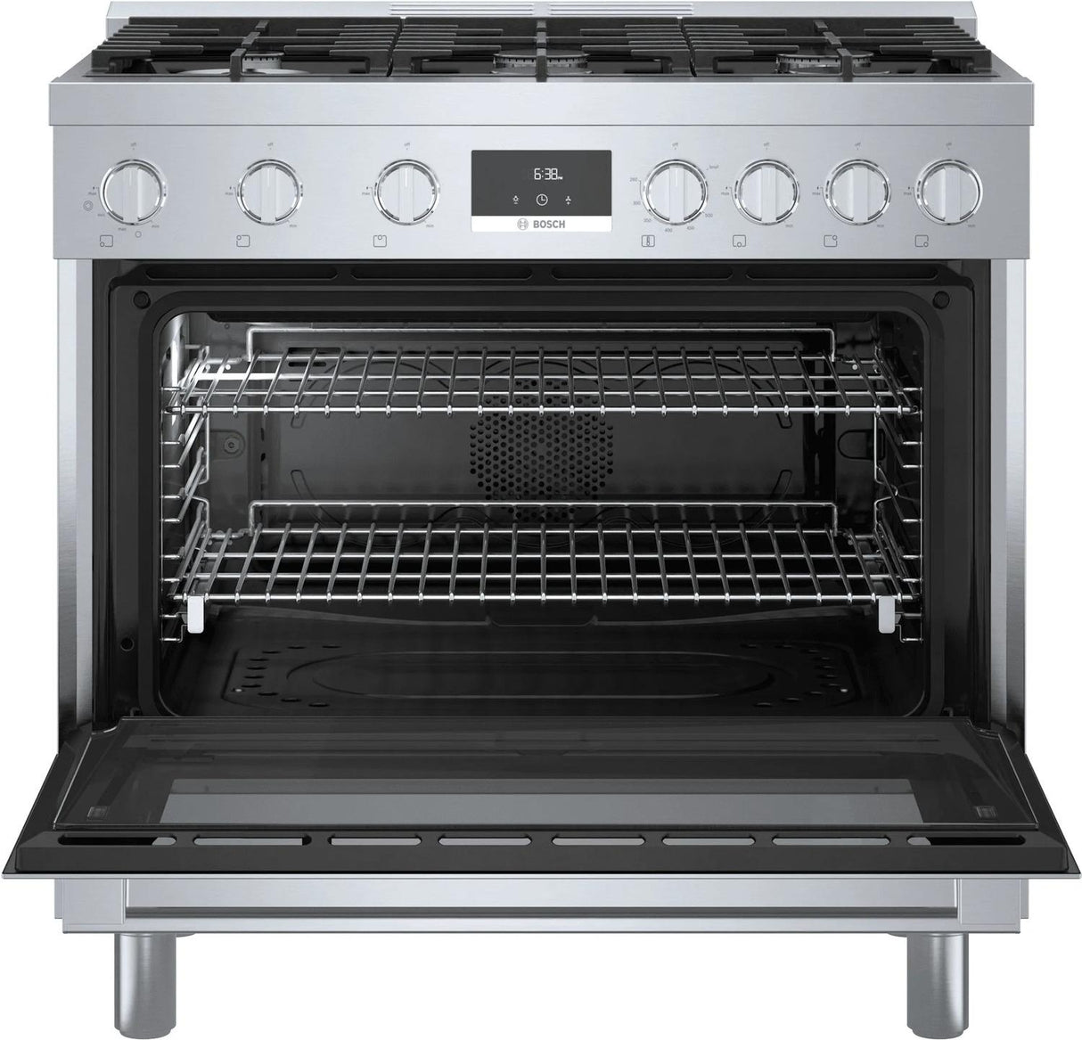 800 Series Dual Fuel Freestanding Range 36" Stainless Steel - (HDS8655U)