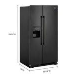 36-Inch Wide Side-by-Side Refrigerator with Exterior Ice and Water Dispenser - 25 Cu. Ft. - (MSS25C4MGB)