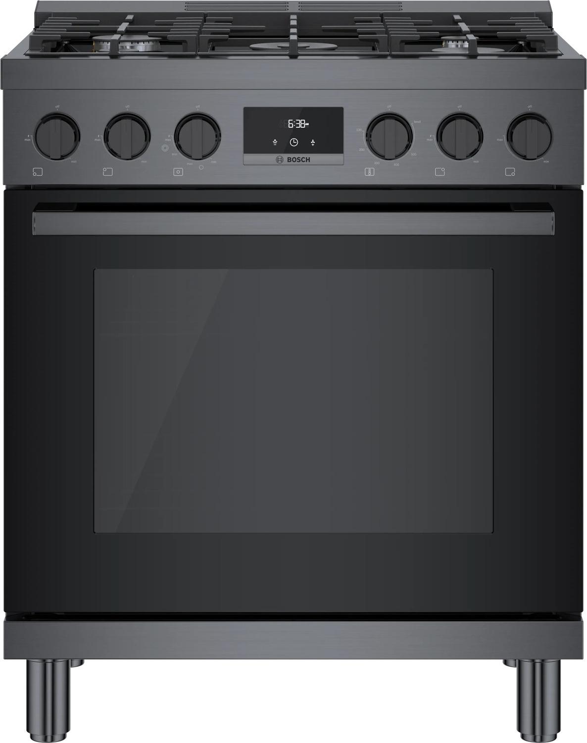 800 Series Gas Freestanding Range 30" Black Stainless Steel - (HGS8045UC)