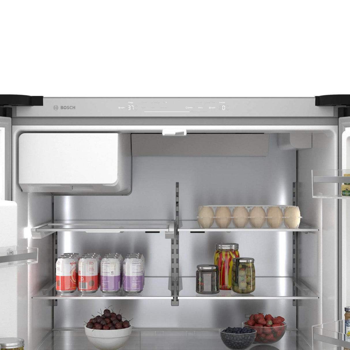 500 Series French Door Bottom Mount Refrigerator 36" Stainless steel (with anti-fingerprint), Black Stainless Steel - (B36FD50SNB)