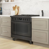 800 Series Gas Freestanding Range 36" Black Stainless Steel - (HGS8645UC)