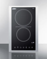 15" Wide 230v 2-burner Radiant Cooktop - (CR2B23T3BTK15)