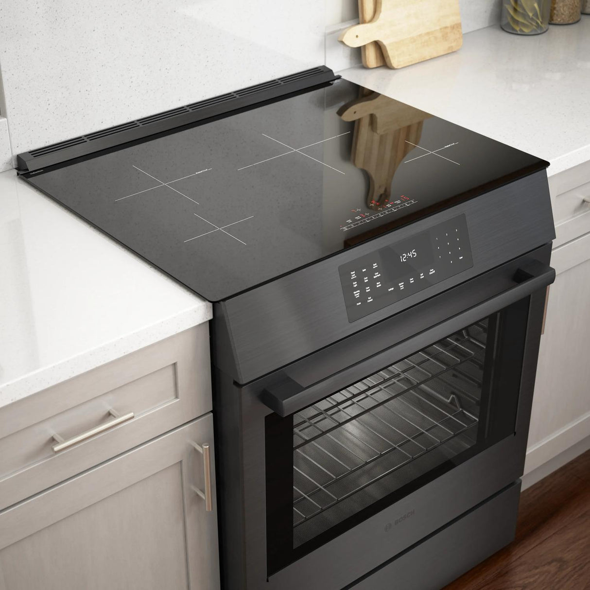 800 Series Induction Slide-in Range 30" Black Stainless Steel - (HII8047U)