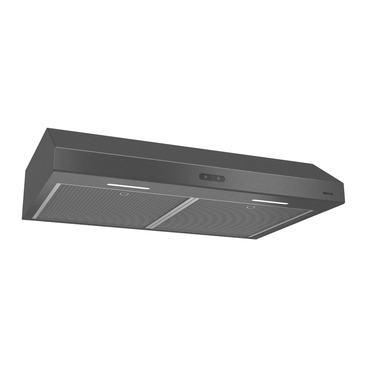 Broan(R) Glacier 30-Inch Convertible Under-Cabinet Range Hood, 375 Max Blower CFM, Black Stainless Steel - (BCDF130BLS)