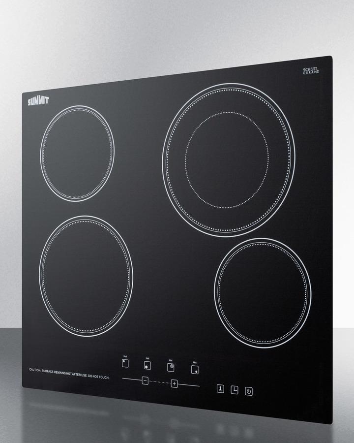 24" Wide 230v 4-burner Radiant Cooktop - (CR4B23T5B)