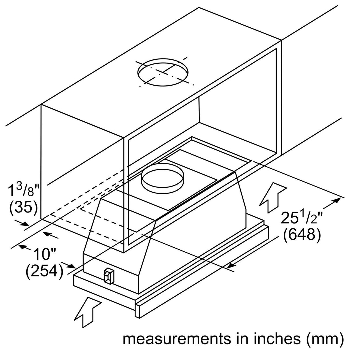 500 Series, 30" Pull-out Hood S/S - (HUI50351UC)