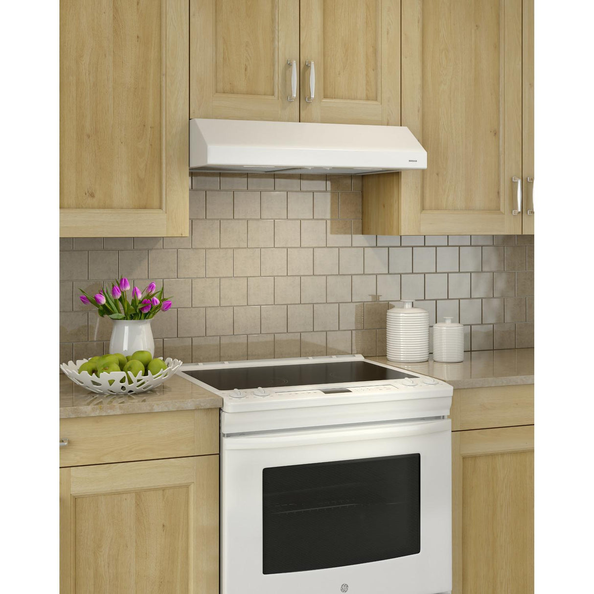 Broan(R) 24-Inch Convertible Under-Cabinet Range Hood, ENERGY STAR(R), 300 Max Blower CFM, White - (BCSEK124WW)