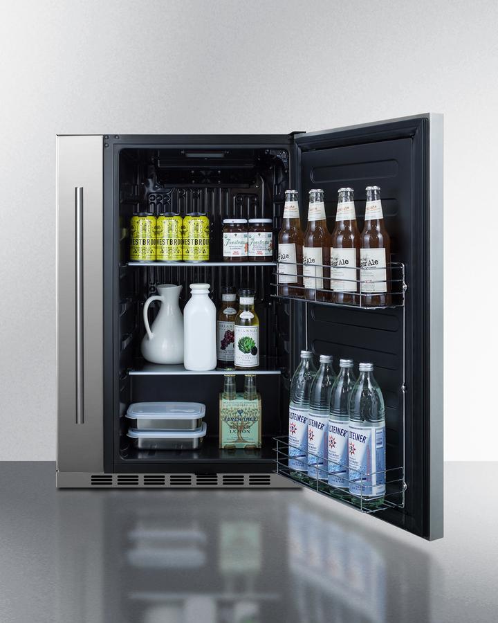 Shallow Depth 24" Wide Built-in All-refrigerator With Slide-out Storage Compartment - (FF19524)