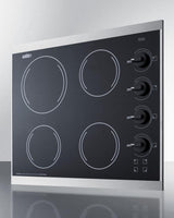 24" Wide 230v 4-burner Radiant Cooktop - (CRS426BL)