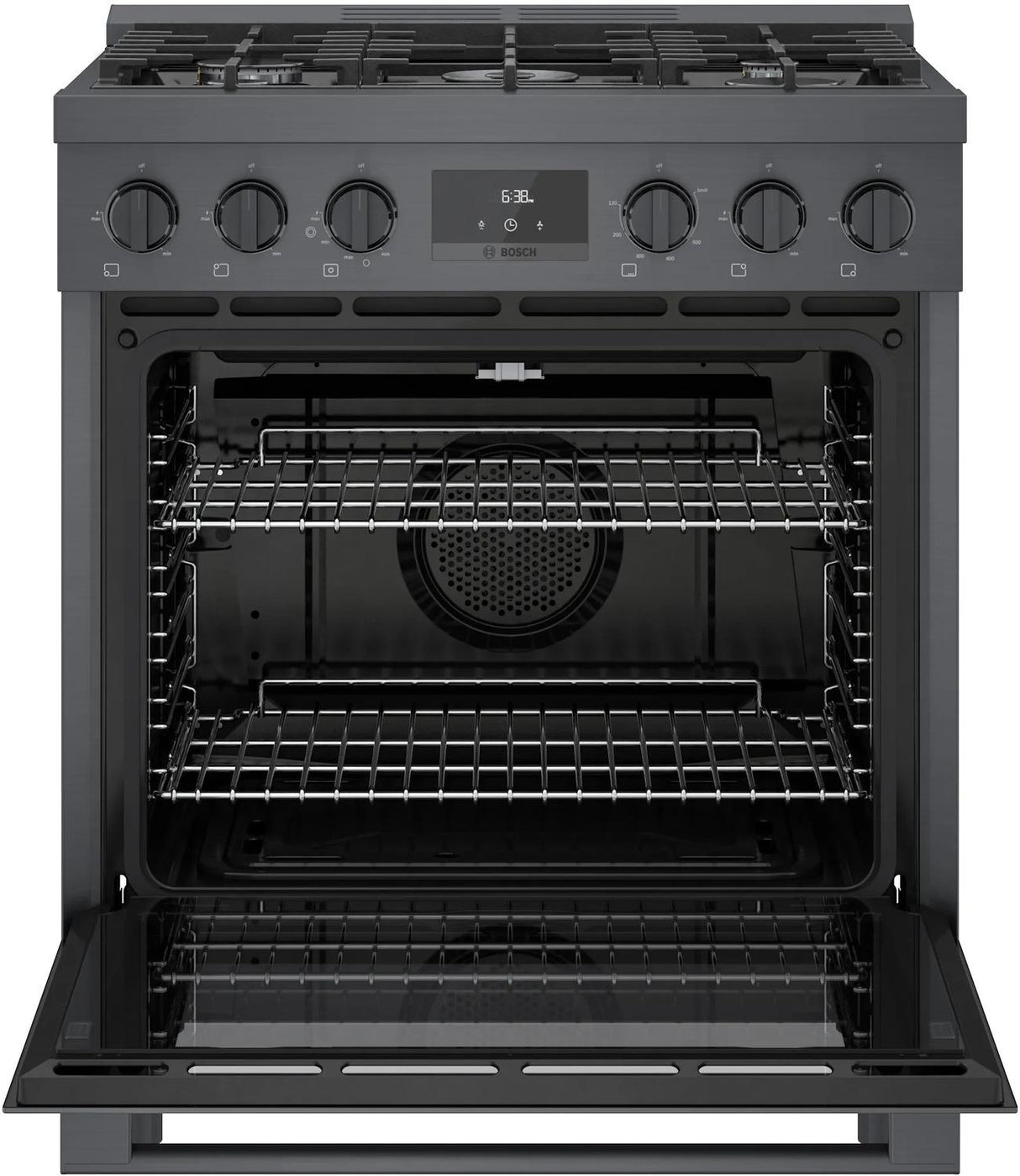 800 Series Gas Freestanding Range 30" Black Stainless Steel - (HGS8045UC)